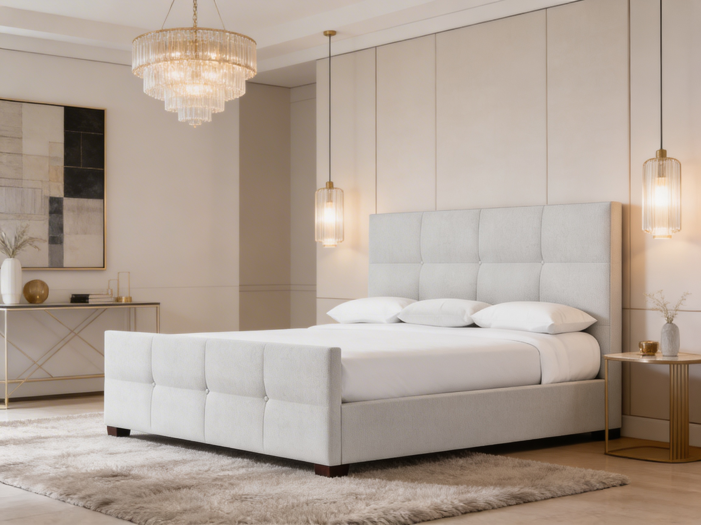 Monteluxe Light Grey Boxspring