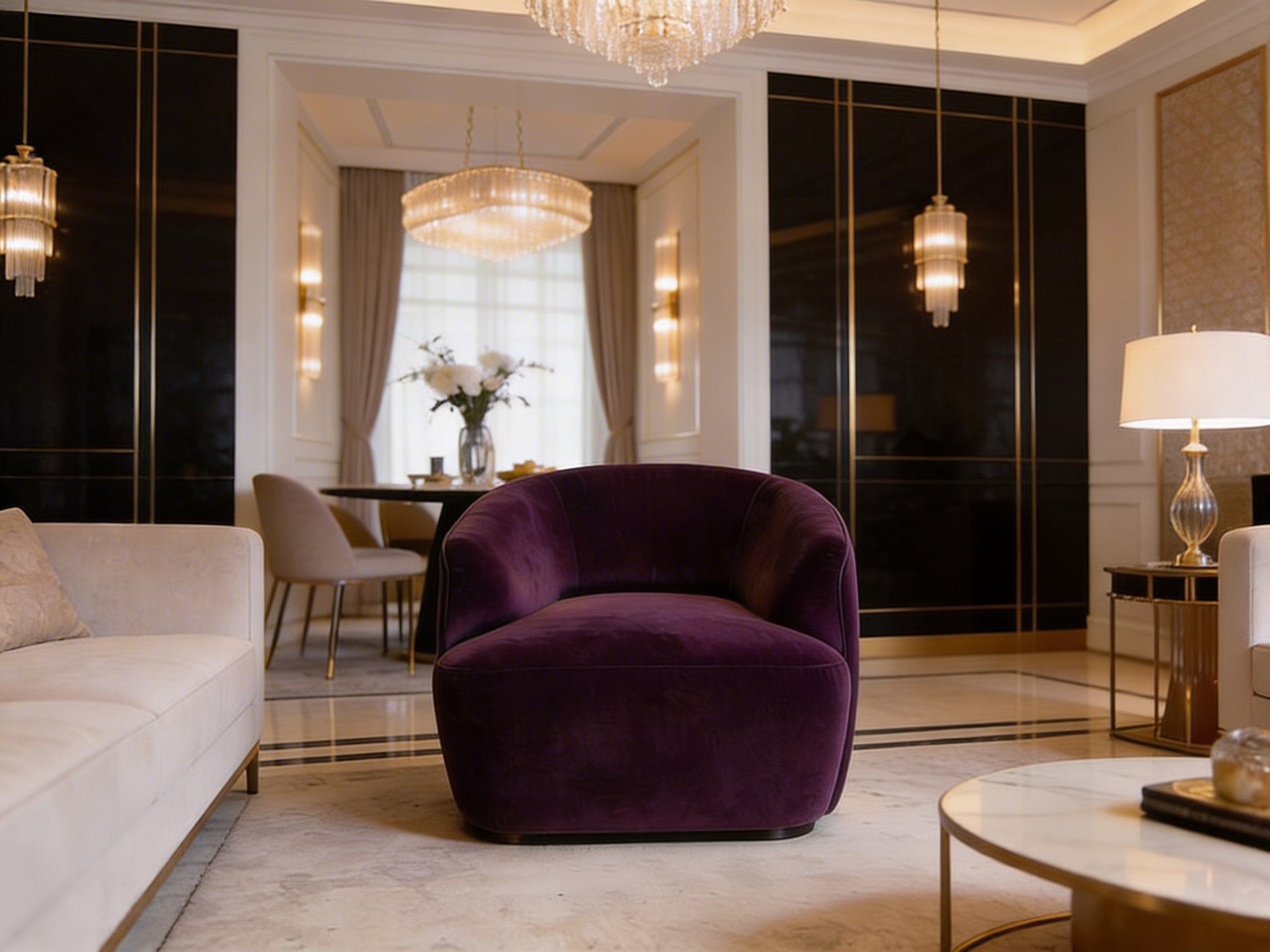 Veloura Lounge Chair Purple